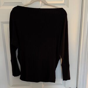 Velvet by Graham & Spencer Off-the-Shoulder Black Sweater- stretchy